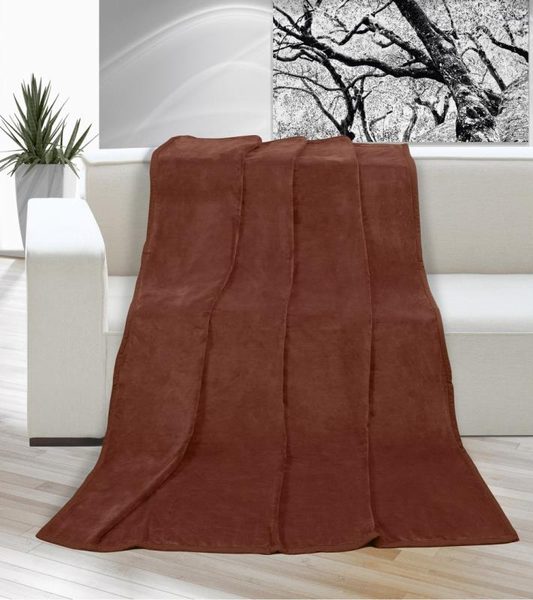 Přikrývka KORALL MICRO 200x230 cm Hnědá 6014/017 200x230 cm