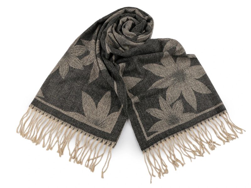 Zimní šála / pléd s třásněmi 70x185 cm