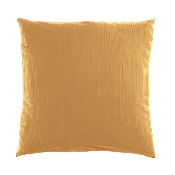 Mušelínový povlak na polštář ŽLUTÝ