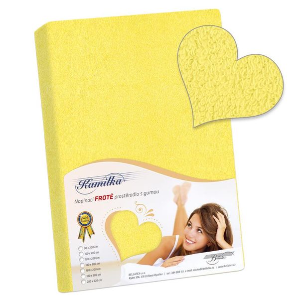 Prostěradlo froté Žlutá /006 200x220 cm