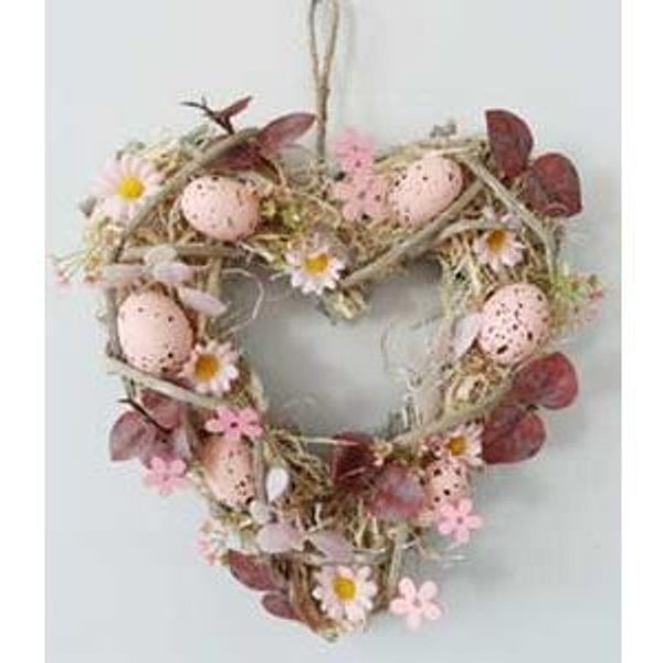 Věnec srdce velikonoční P1847 - 23 cm