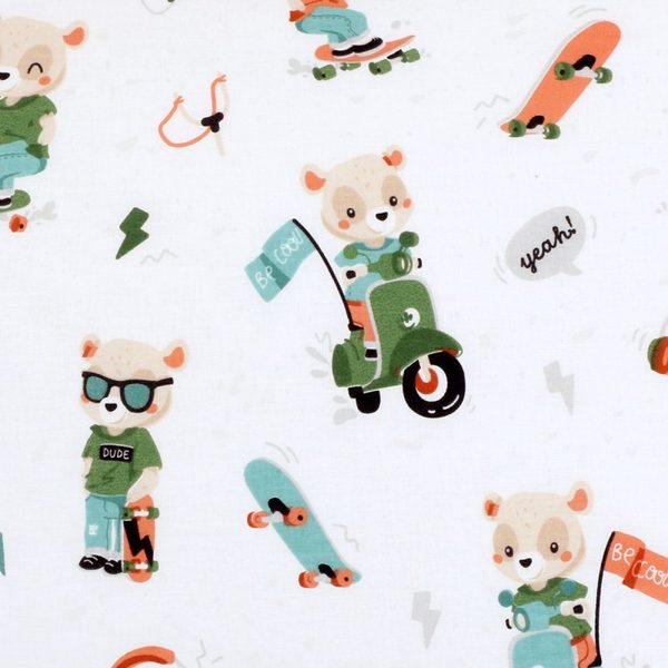 Látka - Bavlna Bílá,Zelená,Modrá 48/041 šířka 160 cm