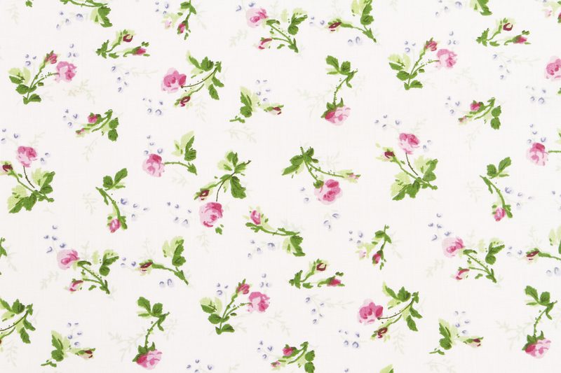 Bavlněná látka Růžičky - růžová šíře 160 cm METRÁŽ