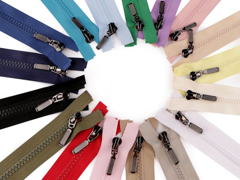 Kostěný zip No 5 délka 30 cm s ozdobným jezdcem