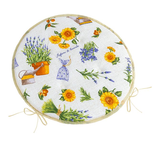 Sedák EMA kulatý hladký Fialová,Žlutá 79/561 průměr 40 cm