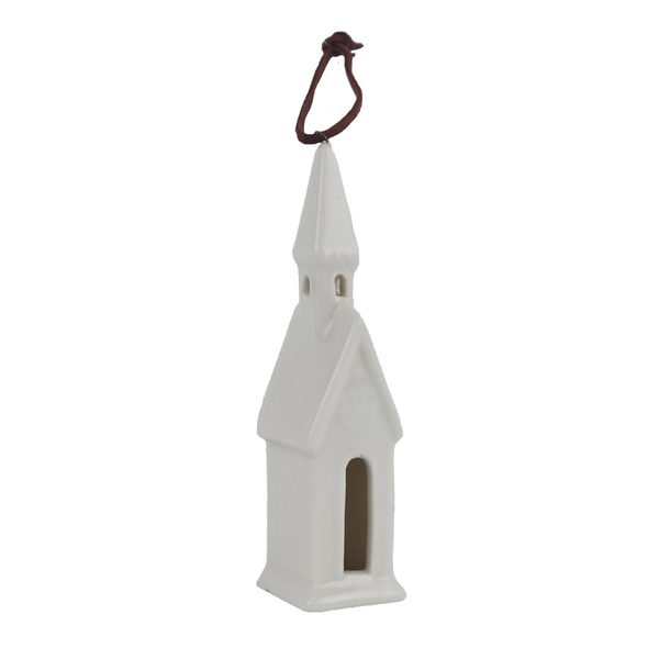 Dekorace kostelík k zavěšení X6279 - 3 × 3 × 12 cm