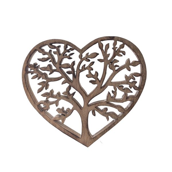 Strom života mango srdce O0513 - 25 x 23 x 2,5 cm