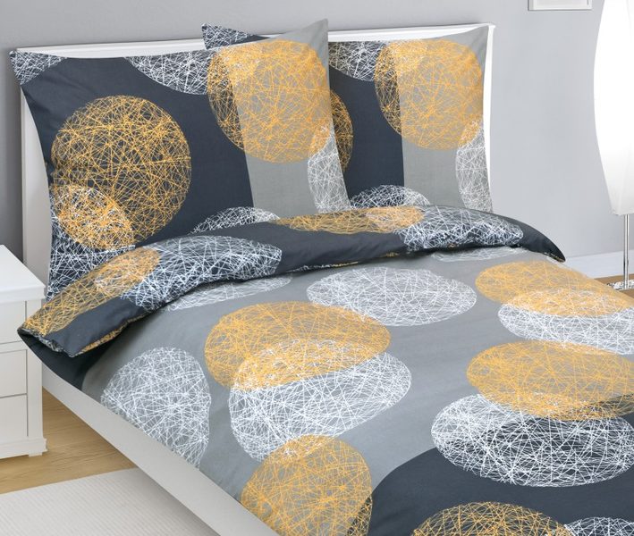 Povlečení bavlněné Oranžová,Šedá 90/865 B