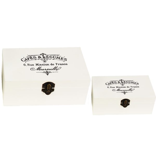 Dřevěný box, sada 2 ks D0310 - 17,8 x 10 x 7 cm