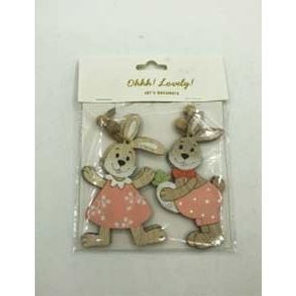 Zajíc k zavěšení, 4 ks D4041-05