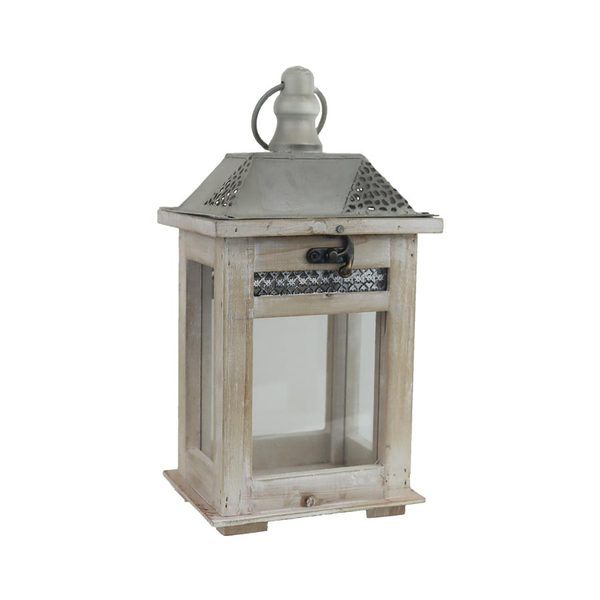 Dřevěná lucerna D7094 - 27.5 cm