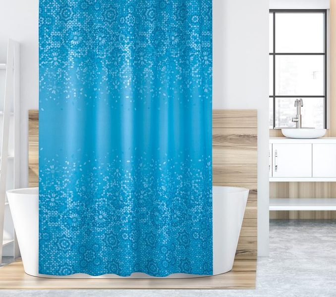 Koupelnové závěsy - 180x200 cm modrá mozaika