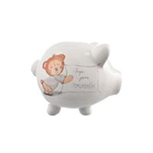 Pokladnička ker. První pokladnička bílá 10x8,5x9 cm