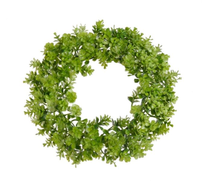 Umělý věneček střapatý zelený 19 cm - Canea – Bexis.cz