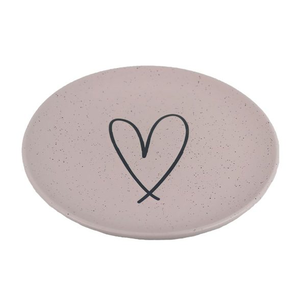 Keramický talíř srdce X6977-05 - 21.5 cm