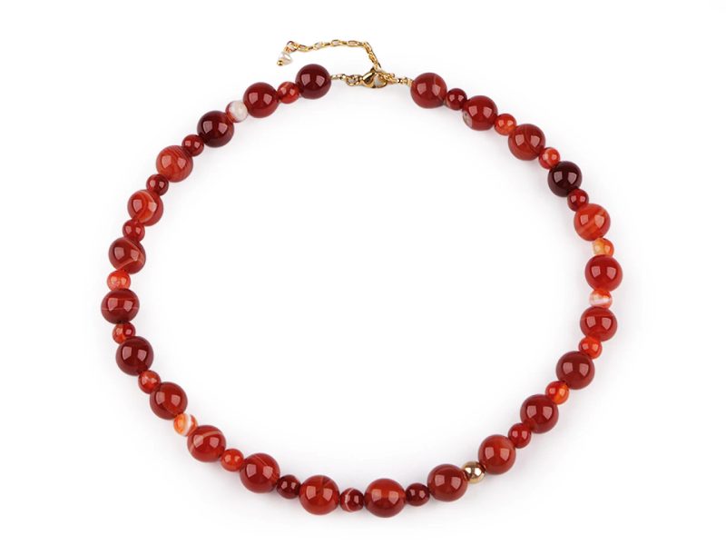 Náhrdelník z minerálů se zapínáním z nerezové oceli