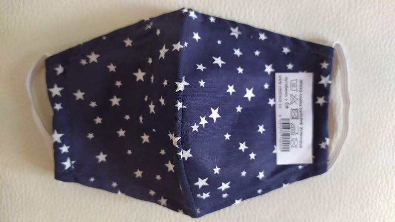 Dětská bavlněná rouška hvězdičky