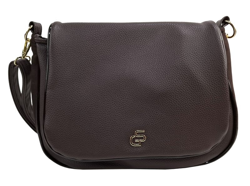 GROSSO Čokoládově hnědá crossbody kabelka