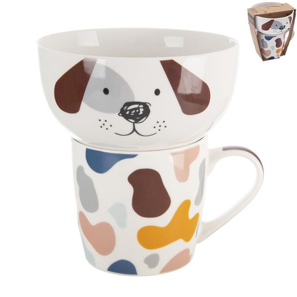Hrnek + miska porcelánový set pes 0,35 l O0499{% if zbozi.vyrobce.nazev %} – Morex{% endif %} – Bexis.cz