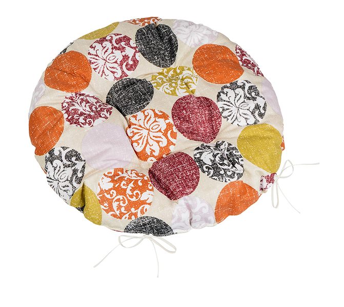 Sedák BERTA kulatý prošívaný - průměr 40 cm Hnědá,Vínová,Oranžová