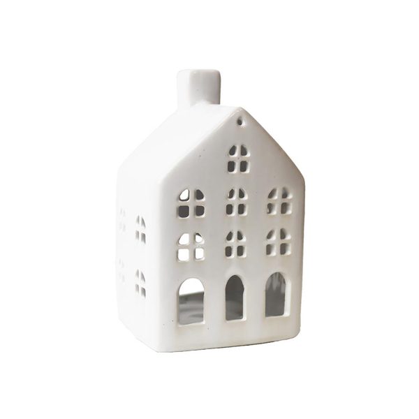 Dekorační svícen domek X5861 - 9 × 8,5 × 16 cm
