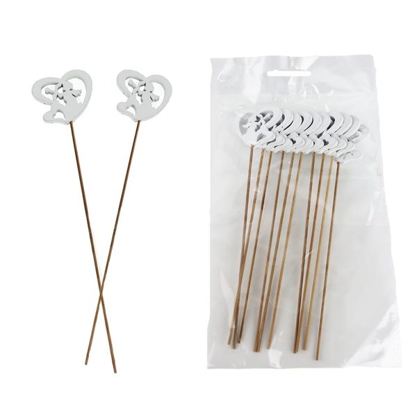 Zápich srdce, 10 ks D6672 - 23 cm