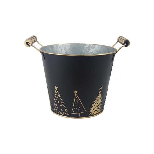 Vánoční květináč plechový K3910/3 - 17 cm