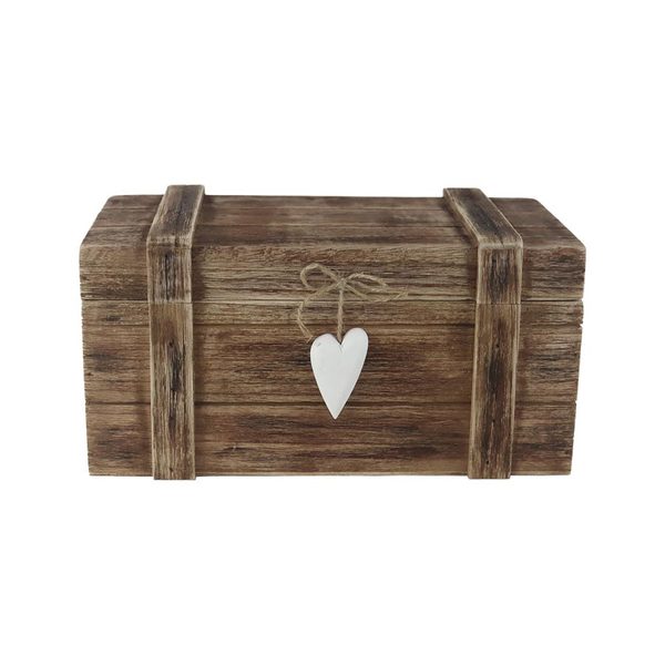 Dřevěný box D7349 - 18 × 13 × 12,5 cm