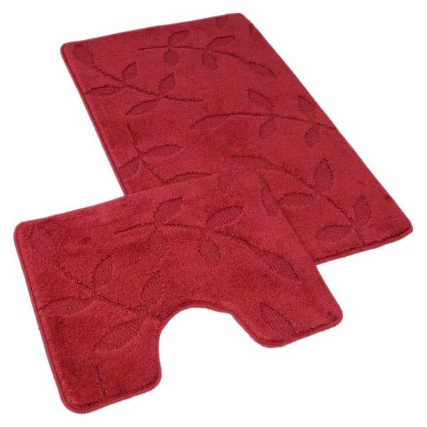 Koupelnová a WC předložka listy vínové