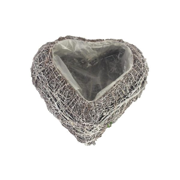 Dekorace k osázení - srdce P1433/2 - 22 x 25 x 8 cm