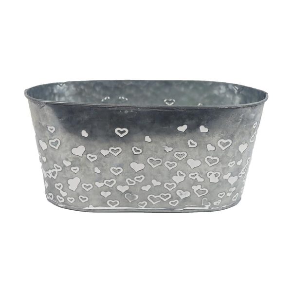 Květináč plechový ovál K4275/2 - 23,5 x 13 x 10,5 cm