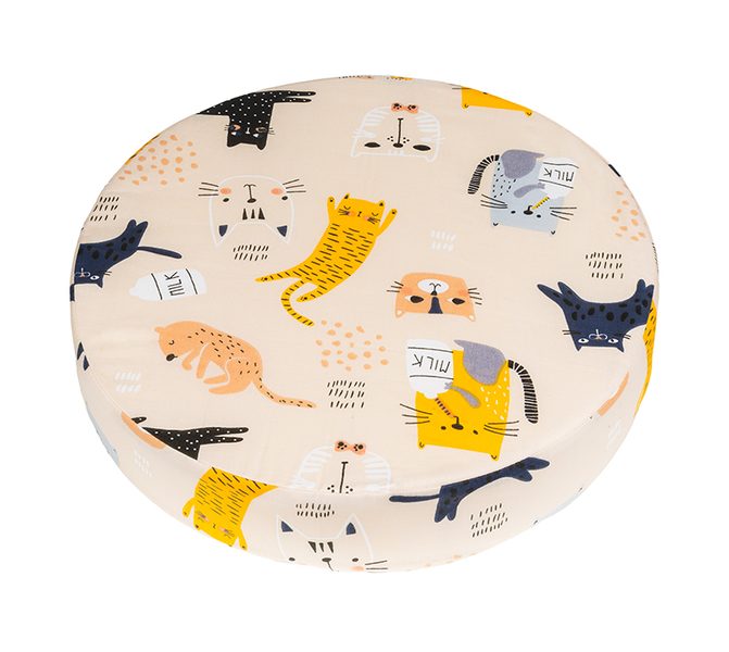 Sedák KULATÝ Béžová,Oranžová,Černá 89/291 průměr 40 cm