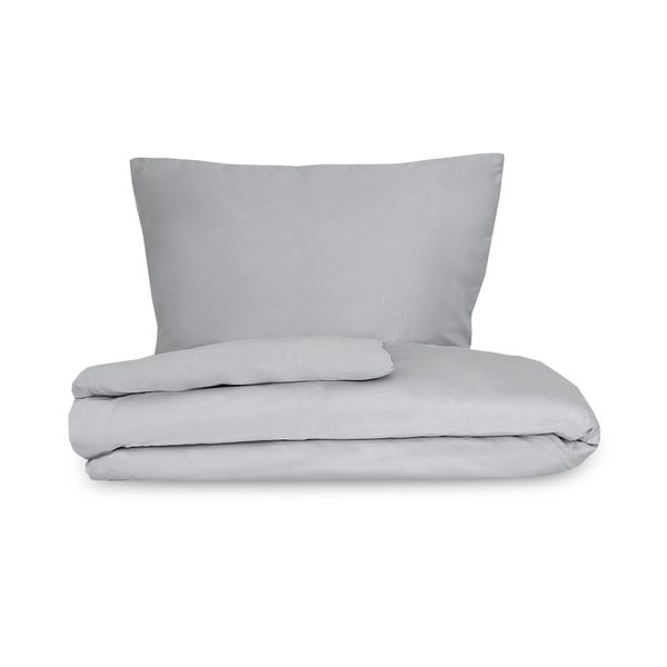 Luxusní Saténové bavlněné Povlečení v Světle Šedé - 140x200 cm, 70x90 cm, LUXURY COLLECTION