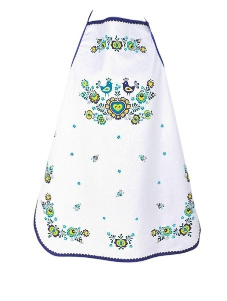 Kuchyňská zástěra Folklor modrá 64x76 cm{% if zbozi.vyrobce.nazev %} – Forbyt{% endif %} – Bexis.cz