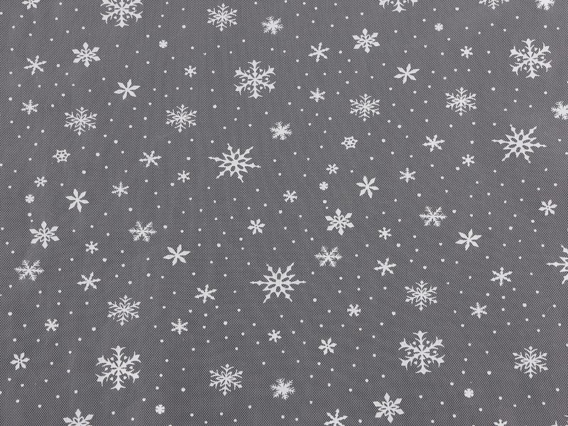 Tyl oděvní / dekorační vánoční vločky METRÁŽ