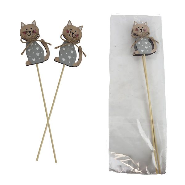 Kočka zápich, 2 ks D6776 - 31,5 cm