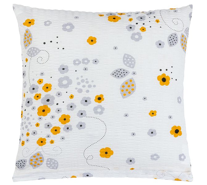 Povláček krepový Šedá,Žlutá 80/323 40x40 cm