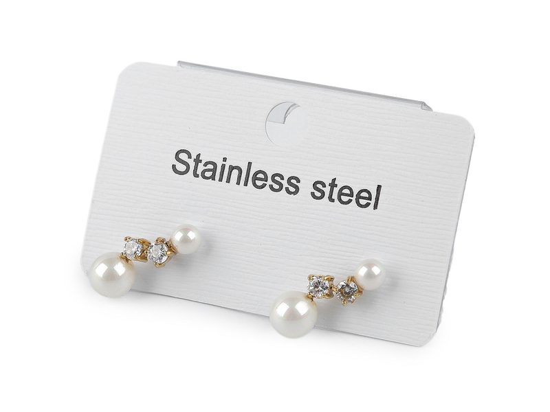 Perlové náušnice z nerezové oceli