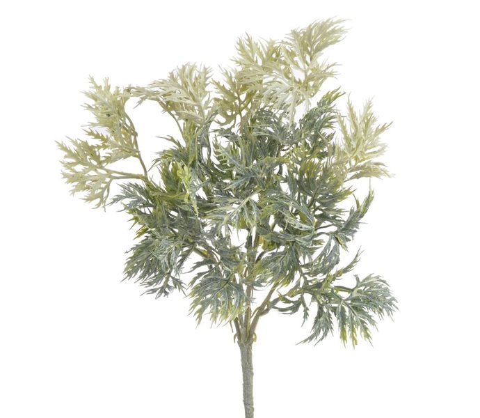 Umělé listy eryngium - zelená/bílá