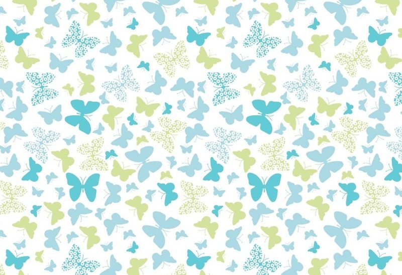 Bavlněná látka Motýl tyrkysový šíře 160 cm METRÁŽ