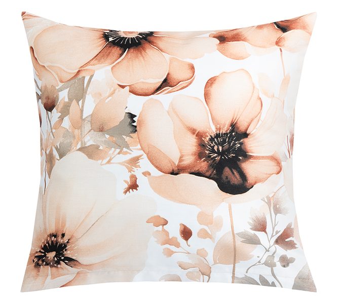 Povláček bavlněný satén Lososová,Bílá 94/274 40x40 cm