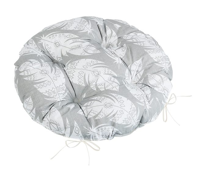 Sedák Adéla prošívaný kulatý Šedá,Bílá 62/237 průměr 40 cm