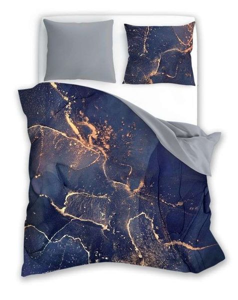 FARO Povlečení bavlněný satén Minerál Blue Bavlna - Satén, 140/200, 70/90 cm