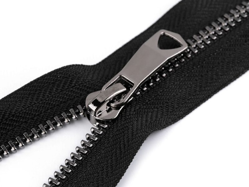 Kovový zip No 5 délka 80 cm s ozdobným jezdcem