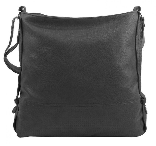 TESSRA Velká tmavě šedá crossbody dámská kabelka