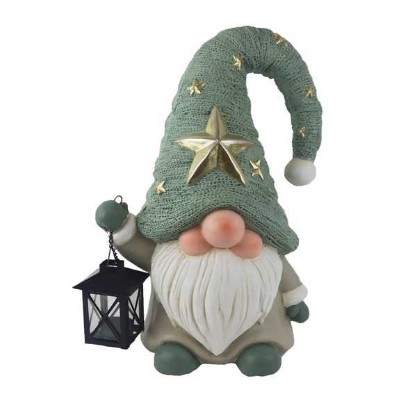 Dekorace skřítek s lucerničkou X7359 - 27.5 × 20.2 × 38.5 cm