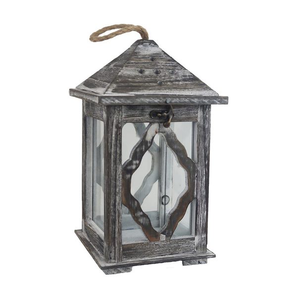 Dřevěná lucerna D7084 -  25.5 cm