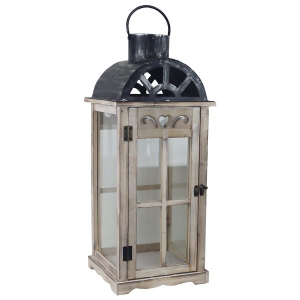 Dřevěná lucerna D7093/B - 59.5 cm