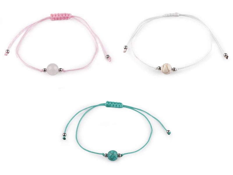 Náramek shamballa minerální korálek