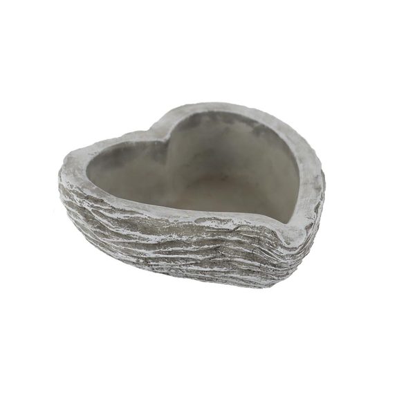 Cementový obal k osázení srdce X7067/1 - 16 x 18 x 6 cm